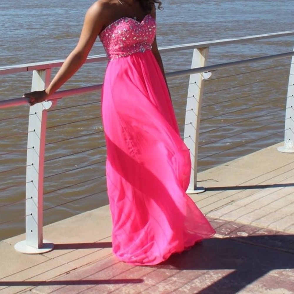 Hot pink prom/formal dress